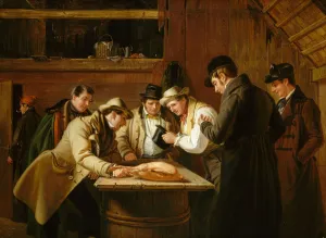 Williams Prints: The Raffle (Raffling for the Goose), 1837. Creator: William Sidney Mount