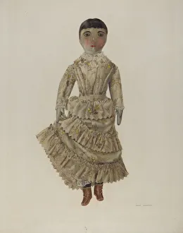 Period Costume Collection: Rag Doll, c. 1940. Creator: Archie Thompson