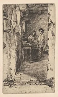 Rags Prints: Rag Pickers, Quartier Mouffetard, Paris, 1858. Creator: James Abbott McNeill Whistler