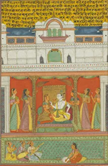 Images Dated 14th December 2021: Raga Bhairaon, Page from a Jaipur Ragamala Set, 1750 / 70. Creator: Unknown