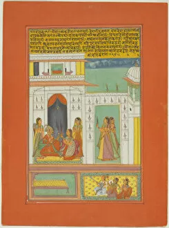 Rajasthan Collection: Raga Dipak, Page from a Jaipur Ragamala Set, 1750 / 70. Creator: Unknown