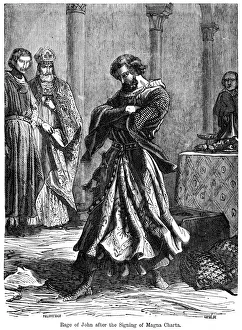 Important Prints: The rage of King John (1167-1216) after the signing of the Magna Carta c1215