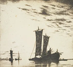 Ragged Prints: Ragged sails, 1925. Creator: Ernest Stephen Lumsden