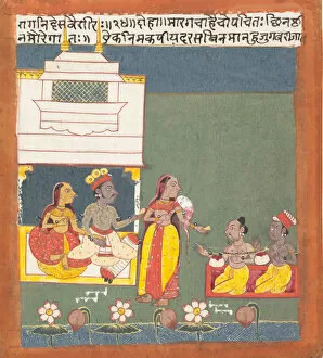 Waterlilies Gallery: Ragini Des Variri: Page from a Dispersed Ragamala Series (Garland of Musical Modes), ca