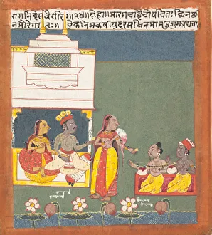 Fly Whisk Prints: Ragini Des Variri: Page from a Dispersed Ragamala Series (Garland of Musical Modes), ca