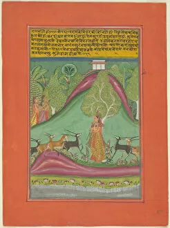 Rajasthan Collection: Ragini Todi, Page from a Jaipur Ragamala Set, 1750 / 70. Creator: Unknown