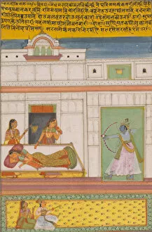 Images Dated 14th December 2021: Ragini Vibhas, Page from a Jaipur Ragamala Set, 1750 / 70. Creator: Unknown