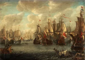 The Raid on the Medway, 1667. Artist: Soest, Pieter Cornelisz van (ca. 1600/20-1667) The Raid on the Medway, 1667. Artist: Soest, Pieter Cornelisz van (ca. 1600/20-1667)