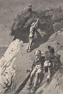 Harpers Weekly Prints: Raid on a Sand-swallow Colony - How Many Eggs?'(Harpers Weekly, Vol