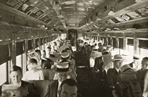 Commuting Prints: Rail commuters, New York, USA, c1920s-c1930s