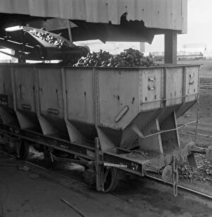 Loaded Gallery: A rail truck being loaded with coal, Lynemouth Colliery, Northumberland, 1963. Artist