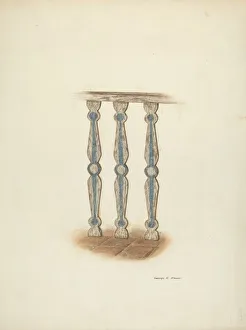 Railings Gallery: Railing, Detail of, c. 1939. Creator: George E. Rhone