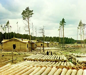 Colour Separation Negative Prints: Railroad construction on the Shadrinsk-Sinara railroad near the city of Shadrinsk