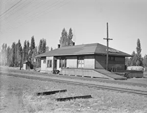 Train Track Collection: Railroad station, Irrigon, Oregon, 1939. Creator: Dorothea Lange