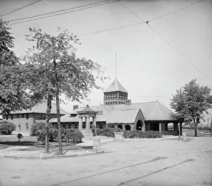 Rail Road Prints: Railroad station, Walkerville, Ont. between 1905 and 1915. Creator: Unknown