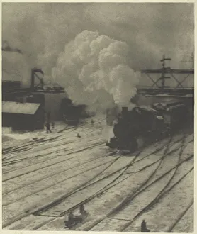 Stieglitz Alfred Prints: The Railroad Yard, Winter, 1903. Creator: Alfred Stieglitz