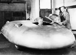 Brooklands Prints: Railton Special Land Speed Record car, Brooklands, Surrey, 1938