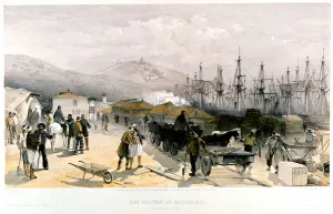 Balaklava Prints: The Railway at Balaklava, 1855-1856. Artist: William Simpson