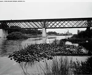 From railway bridge, Geneva, Ill. between 1880 and 1899. Creator: Unknown