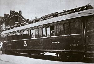 Adolf Hitler Collection: Railway carriage in which the Armistice ending World War I was signed, c1918. Artist