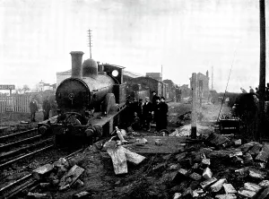 Deaths Prints: The Railway Disaster at Chelford, near Crewe: general view, 1895. Creator: B. R. Leech
