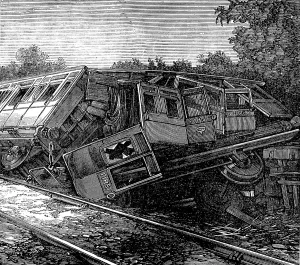First Class Prints: The Railway Disaster near Guildford: wreck of a first-class carriage
