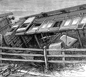 Train Wreck Prints: The Railway Disaster near Guildford: wreck of a second-class carriage