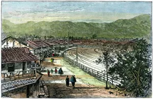 Forsyth Prints: Railway line near Kobe, Japan, 1891. Artist: A Forsyth