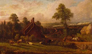 Railway line at Northfield?, 1871. Creator: Thomas Thomas