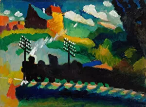 Rhythm Gallery: Railway near Murnau, 1909. Creator: Kandinsky, Wassily Vasilyevich (1866-1944)