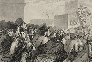 Honoredaumier French Prints: The Railway: The Sunday Excursion. Creator: Honore Daumier (French, 1808-1879)