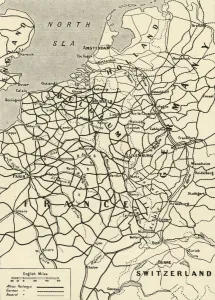 Railway Systems of the Allies and Germany, 1916. Creator: Unknown Railway Systems of the Allies and Germany, 1916. Creator: Unknown
