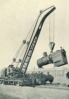 Tw Corbin Gallery: A Railway Travelling Crane, 1922. Creator: Unknown