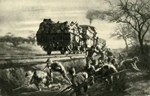 Uganda Prints: Railway Warfare in East Africa, First World War, 1914-1918, (c1920). Creator: Unknown