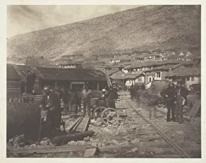 Crimean War Gallery: The Railway Yard, Balaklava, 1855. Creator: Roger Fenton