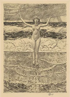 Frederick Childs Hassam Prints: Rain Drops and Surf, 1921. Creator: Frederick Childe Hassam
