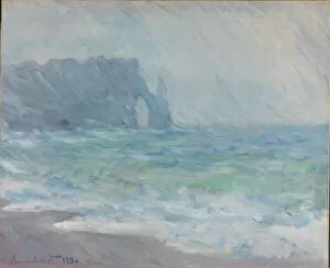 Surge Gallery: Rain in Etretat. Artist: Monet, Claude (1840-1926)