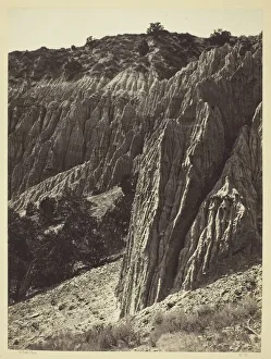 Creek Prints: Rain Sculpture, Salt Creek Canon, Utah, 1872. Creator: William H. Bell