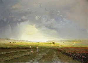 Hope Prints: The Rain Shower, c1868. Creator: Jean-Baptiste-Camille Corot