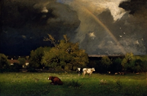 Stormclouds Prints: The Rainbow, about 1878-1879. Creator: George Inness