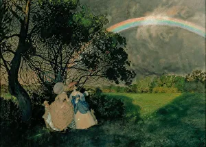 Somov Prints: Rainbow, 1897. Creator: Somov, Konstantin Andreyevich (1869-1939)