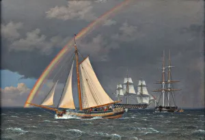 Yachts Prints: Rainbow over the Lake, 1836. Creator: Eckersberg, Christoffer-Wilhelm (1783-1853)