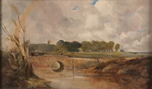 A Rainbow - View of the Stour, ca. 1845. Creator: Lionel Constable