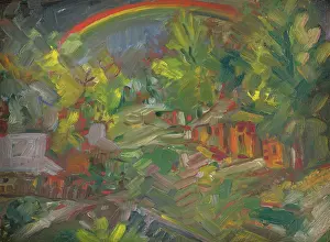 A Rainbow over a Village, 1940-1944. Creator: Arnold Peter Weisz-Kubincan