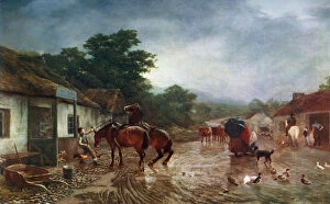 Tavern Gallery: A Rainy Day, 1870, (1912).Artist: Peter Graham