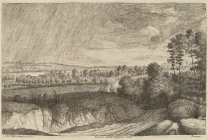 Lucas Vorsterman I Prints: Rainy Landscape, 1636/1669. Creator: Lucas Vorsterman