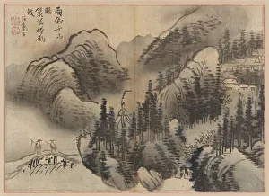 Hanging Scroll Prints: Rainy Landscape, late 18th century. Creator: Kim Sugyu