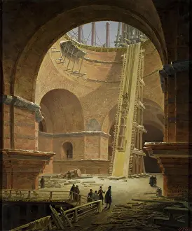 Engineering Prints: Raising of Columns to St Isaac's Cathedral