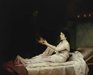 Sickbed Prints: The Raising of the Daughter of Jairus, 1881. Creator: Gabriel Max