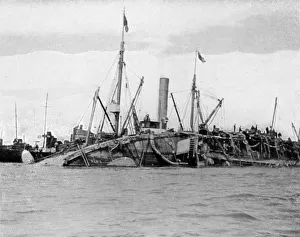 Incident Prints: The raising of HMS Gladiator, 1908. Artist: Queen Alexandra